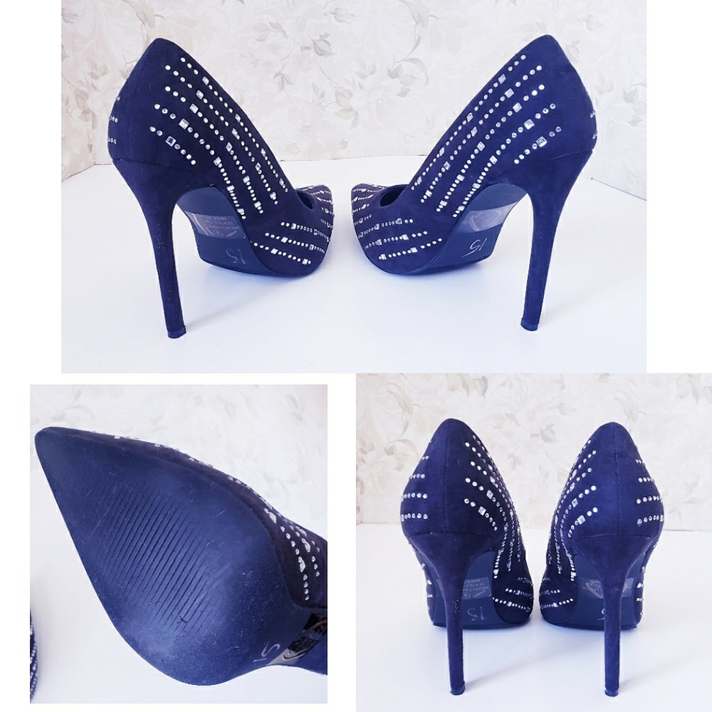 ALBA Rhinestone Pointed Toe Heels - Picture 4 of 4
